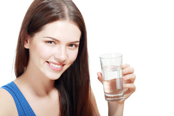 Woman with glass of Water