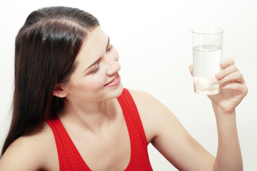 Woman with glass of Water