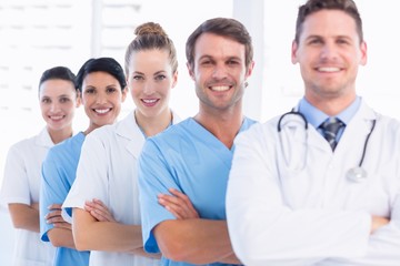 Fototapeta premium Portrait of confident happy group of doctors