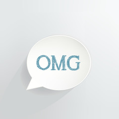 OMG Speech Bubble Sign