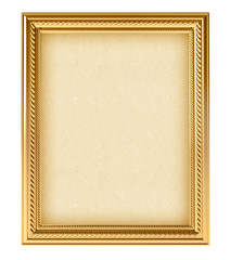 Golden empty frame for your picture