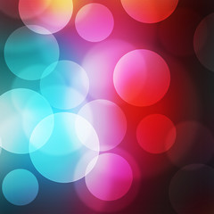 a texture, abstract background is colorful bokeh light from sun