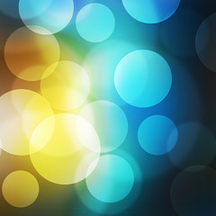 a texture, abstract background is colorful bokeh light from sun