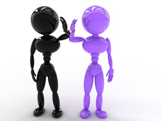 Two people chained together by handcuffs #3