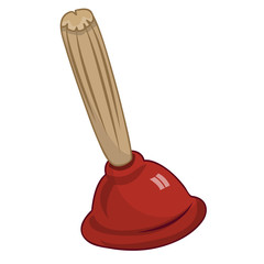 plunger isolated illustration