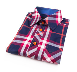 shirt. mens shirt folded on a background