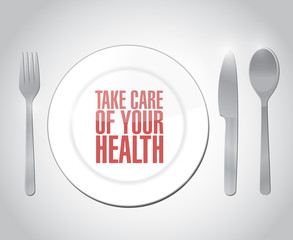take care of your health message illustration