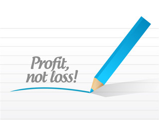 profit, not loss message illustration design