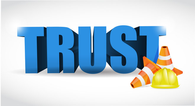 trust under construction illustration design