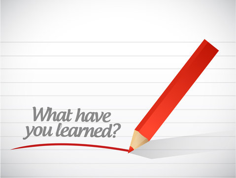 what have you learned message illustration