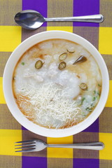 rice porridge in the bowl