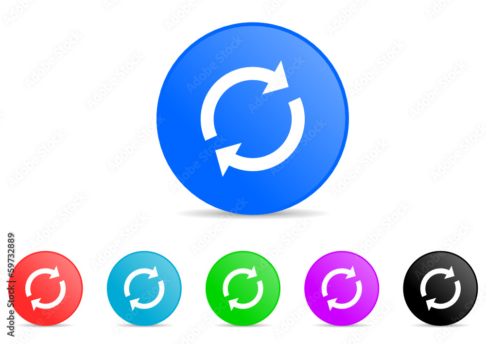 Poster reload icon vector set