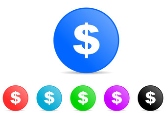 Obraz premium us dollar icon vector set