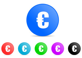 euro icon vector set