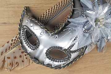 Mask with feather