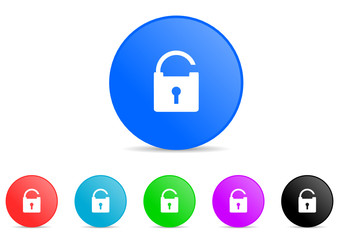 padlock icon vector set