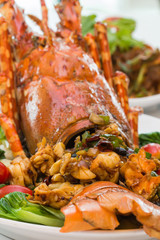 dish of lobster roasted