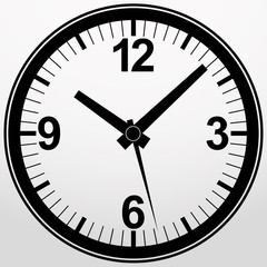 Analog clock app icon, vector illustration