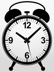 Alarm clock app icon, vector illustration