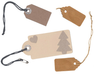 Etikett Pappe Papier schnur