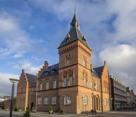 Obraz premium Old town hall and jail in Esbjerg, denmark