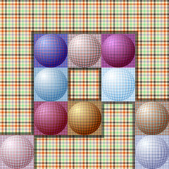 Fototapeta na wymiar abstract pattern from balls of different colors