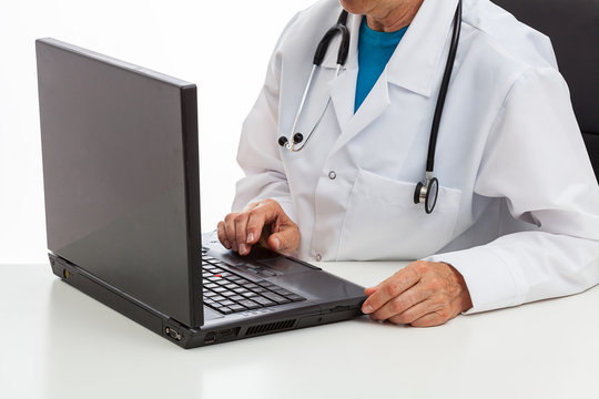 Doctor and laptop