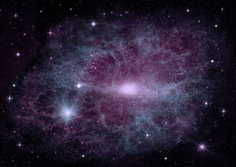 galaxy in a free space