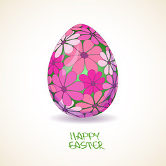 Easter greeting card with egg