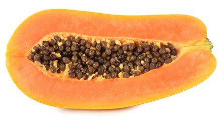 papaya in white background