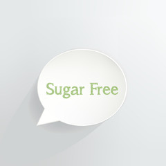 Sugar Free Speech Bubble Sign