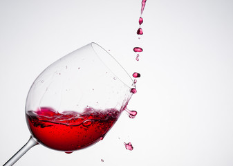 Wine pouring into a glass