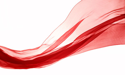 soft red chiffon with curve and wave