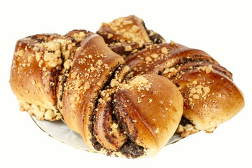 Sweet buns with poppy seeds