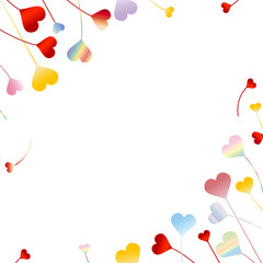 ハート　フラワー カラフル