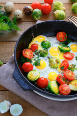 eggs and vegetable mix for breakfast