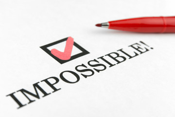 不可能 impossible