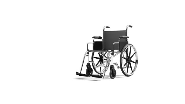 wheelchair animation approacinhg camera alpha