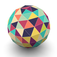 Sphere with triangular faces, vector