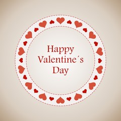 Happy Valentine's Day lettering Greeting Card
