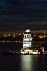 Fototapeta premium Maiden Tower at night time