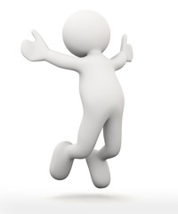 omino bianco contento