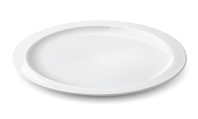 Empty plate isolated on a white. Vector illustration - 59748842