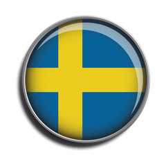 flag icon web button sweden