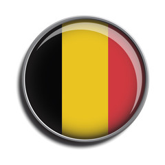 Fototapeta premium flag icon web button belgium