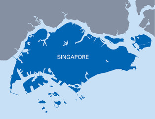 Fototapeta premium map of Singapore