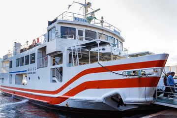 Naklejka premium Ferry to Miyajima Island in Hiroshima