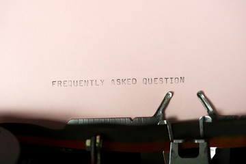Frequently Asked Question Typing