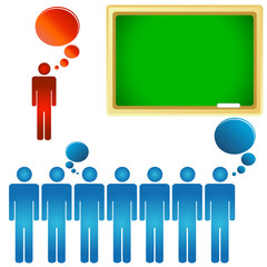 Obraz premium Teacher and a class