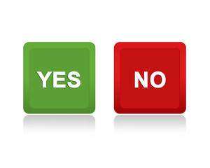 buttons with yes and no